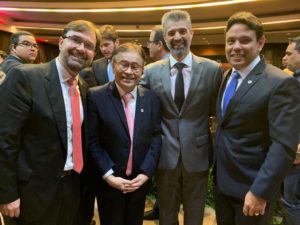 Róger Morcelli e Daniel Castro na solenidade de posse da OAB-PB