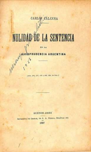 Nulidad de la sentencia – en la jurisprudencia Argentina