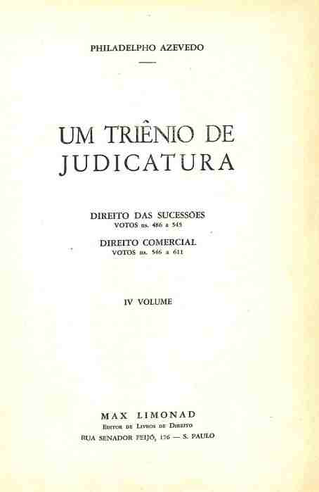 Um triênio de judicatura