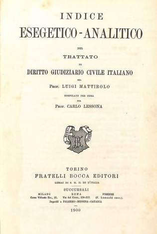 Indice esegetico-analitico del trattato de diritto civile italiano